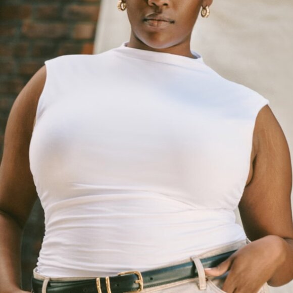 Abercrombie & Fitch Navy Blue Paloma Sleeveless Top - Size XXL - Picture 2 of 8